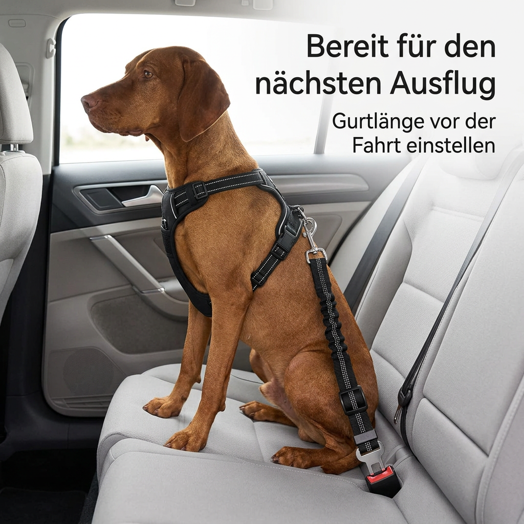 🚗 Premium Sicherheitsgurt für Hunde im Auto