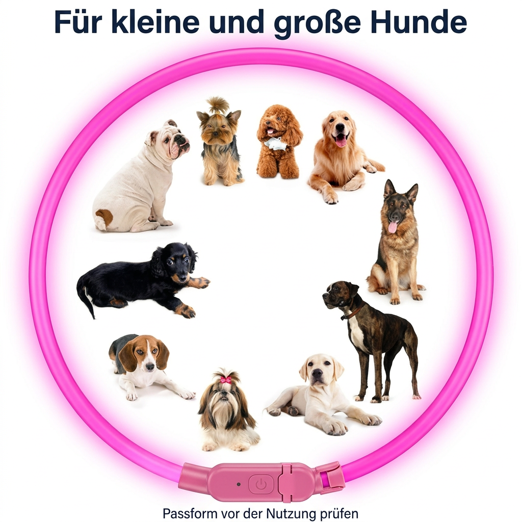 🐾 LED Sicherheits-Hundehalsband USB