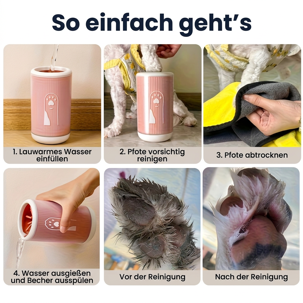 🧼 Premium Pfotenreiniger für Hunde & Katzen