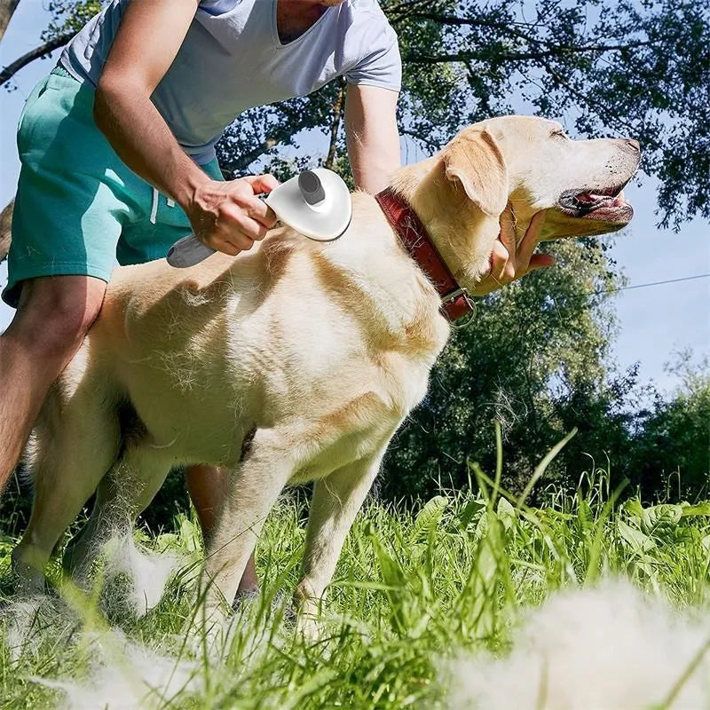 🐾 Premium Fellpflegebürste mit Ein-Klick-Reinigung für Hunde & Katzen
